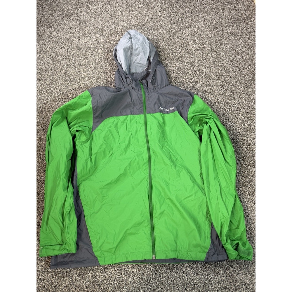 Columbia Men's Watertight II Rain Jacket Size Medium Green Full Zip